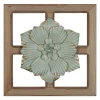 Green Metal Flower Wood Frame Wall Sculpture-Kirkland's Home Online