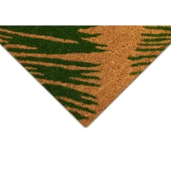 Green Palm Fronds Welcome Coir Doormat-Kirkland's Home Clearance