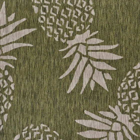 Green Pineapple Outdoor Area Rug, 7X9-Kirkland's Home Cheap