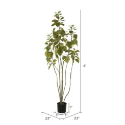 Green Potted Cotinus Coggygria Tree, 4 Ft.-Kirkland's Home Online