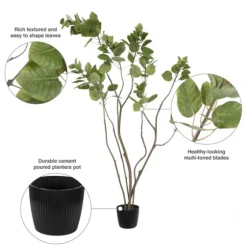 Green Potted Cotinus Coggygria Tree, 4 Ft.-Kirkland's Home Online