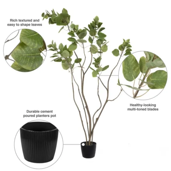 Green Potted Cotinus Coggygria Tree, 4 Ft.-Kirkland's Home Online