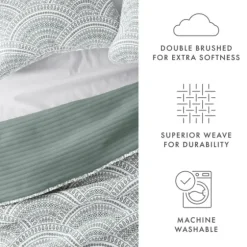 Green Scalloped Reversible 3-Pc. Queen Quilt Set-Kirkland's Home Cheap