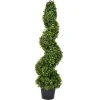 Green Spiral Boxwood Potted Topiary, 3 Ft.-Kirkland's Home Hot