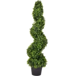 Green Spiral Boxwood Potted Topiary, 3 Ft.-Kirkland's Home Hot