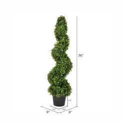 Green Spiral Boxwood Potted Topiary, 3 Ft.-Kirkland's Home Hot