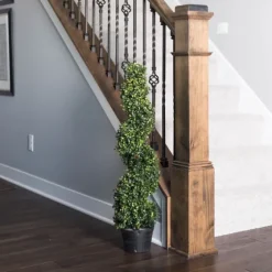 Green Spiral Boxwood Potted Topiary, 3 Ft.-Kirkland's Home Hot