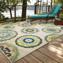 Green Suzani Capetown Area Rug, 5X7-Kirkland's Home Cheap