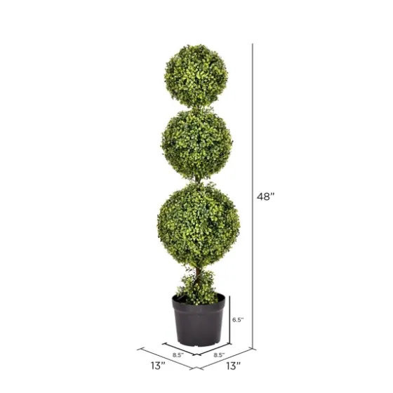 Green Triple Ball Boxwood Potted Topiary, 4 Ft.-Kirkland's Home Cheap
