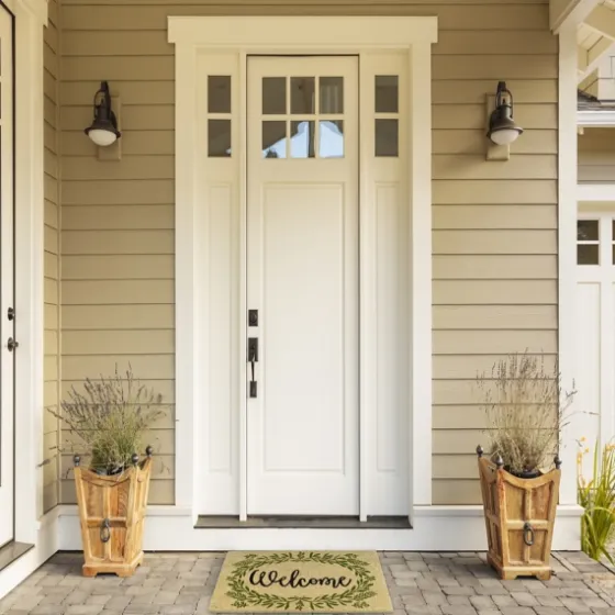 Green Wreath Welcome Coir Doormat-Kirkland's Home Online