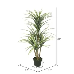 Green Yucca Tree In Black Planter-Kirkland's Home Store