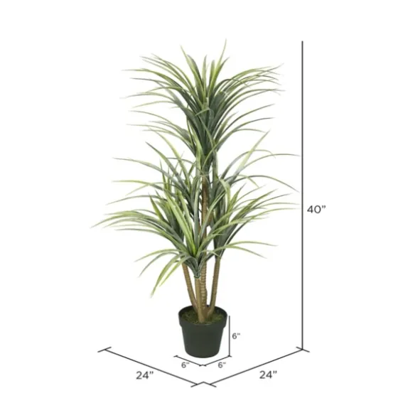 Green Yucca Tree In Black Planter-Kirkland's Home Store