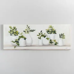 Greenery In Bottle Vases Canvas Art Print-Kirkland's Home Best