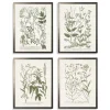 Greenery On Cream Back Framed Art Prints, Set Of 4-Kirkland's Home Cheap