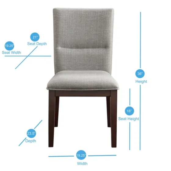 Greige And Walnut Dining Chairs, Set Of 2-Kirkland's Home Store