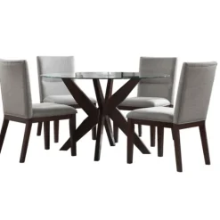 Greige And Walnut 5-Pc. Dining Set-Kirkland's Home Flash Sale