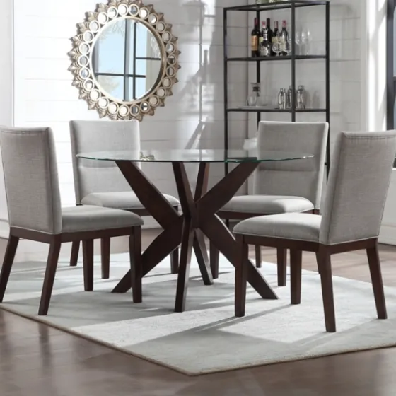 Greige And Walnut 5-Pc. Dining Set-Kirkland's Home Flash Sale