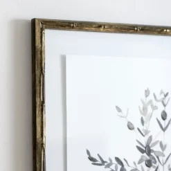 Greige Leaves Ii Bamboo Frame Art Print-Kirkland's Home Clearance