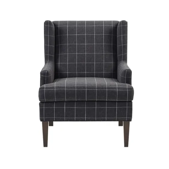Grid Plaid Upholstered Martha Stewart Accent Chair-Kirkland's Home Clearance