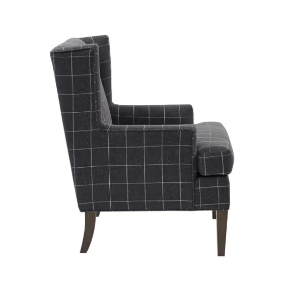 Grid Plaid Upholstered Martha Stewart Accent Chair-Kirkland's Home Clearance