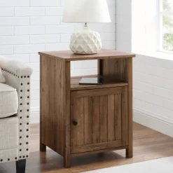 Grooved Door Barnwood Side Table-Kirkland's Home Best Sale