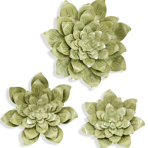 Growing In Flower Wall Plaques, Set Of 3-Kirkland's Home Shop