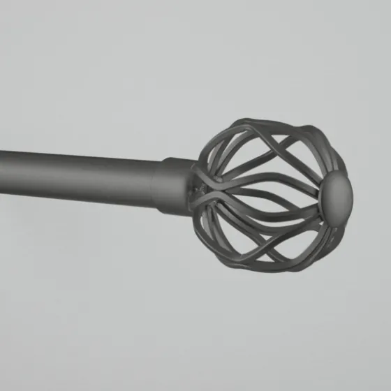 Gunmetal Open Sphere Curtain Rod, 72 In.-Kirkland's Home Flash Sale