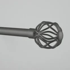 Gunmetal Open Sphere Curtain Rod, 120 In.-Kirkland's Home Online