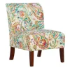 Hailey Bright Paisley Curved Back Slipper Chair-Kirkland's Home New