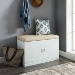 Halie Modern Upholstered Storage Bench-Kirkland's Home Cheap