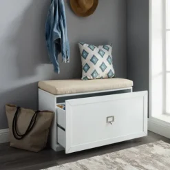 Halie Modern Upholstered Storage Bench-Kirkland's Home Cheap