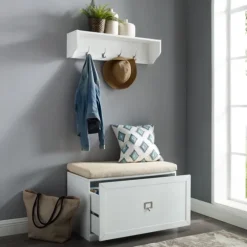 Halie Modern Upholstered 2-Pc. Hall Tree Set-Kirkland's Home Flash Sale