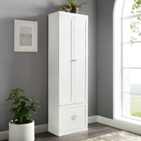 Halie White Wood 2-Door Pantry Closet-Kirkland's Home Cheap