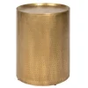 Hammered Brass Barrel Accent Table-Kirkland's Home Outlet