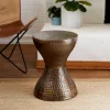 Hammered Bronze Iron Hourglass Accent Table-Kirkland's Home Discount