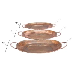 Hammered Copper 3-Pc. Iridescent Tray Set-Kirkland's Home New