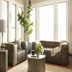 Hammered Pewter Barrel Accent Table-Kirkland's Home Discount