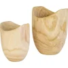 Hand Carved Wooden Urns, Set Of 2-Kirkland's Home Discount