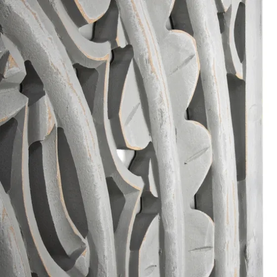Handcarved Floral Medallion Wood Wall Plaque-Kirkland's Home Fashion