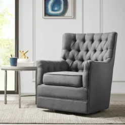 Hand-Tufted Swivel Glider Accent Chair-Kirkland's Home Discount