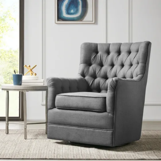 Hand-Tufted Swivel Glider Accent Chair-Kirkland's Home Discount