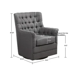 Hand-Tufted Swivel Glider Accent Chair-Kirkland's Home Discount