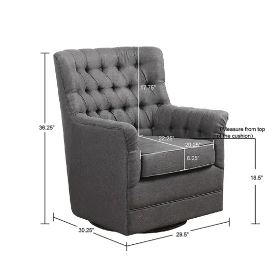 Hand-Tufted Swivel Glider Accent Chair-Kirkland's Home Discount