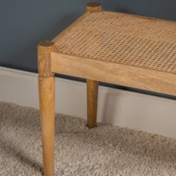 Handwoven Rattan Cane And Mango Wood Bench-Kirkland's Home Hot