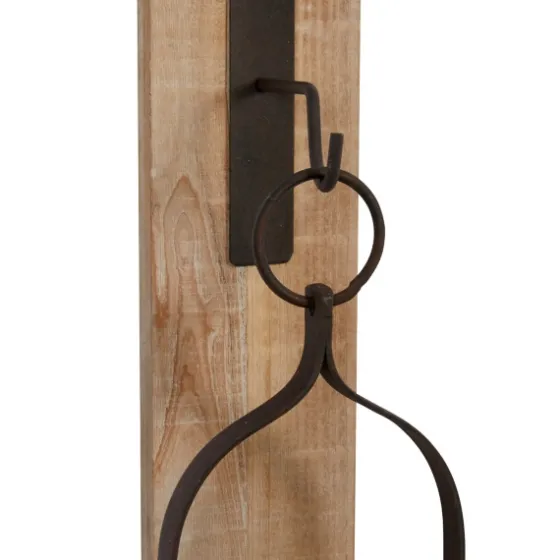 Hanging Lantern Fir Wood And Iron Sconce-Kirkland's Home Cheap