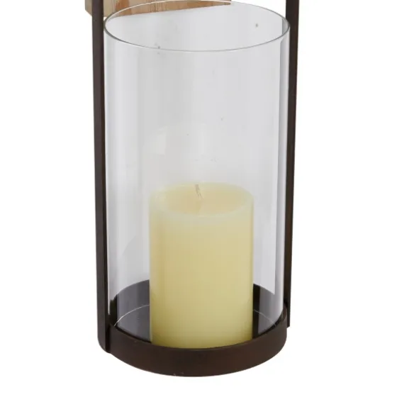 Hanging Lantern Fir Wood And Iron Sconce-Kirkland's Home Cheap