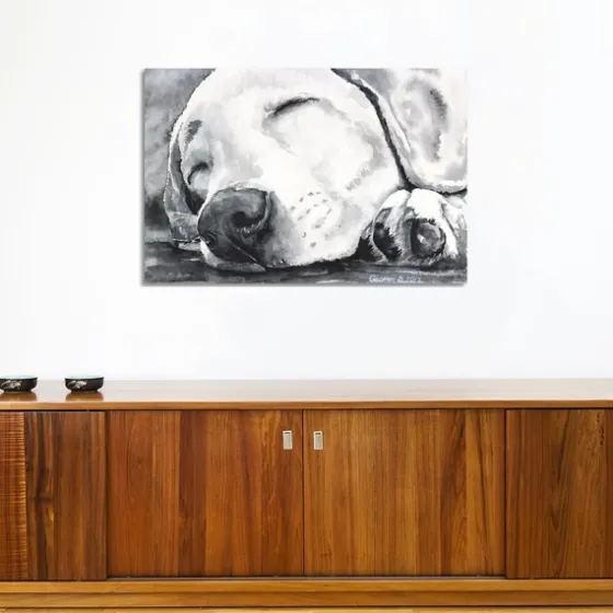 Happy Dreams Dog Giclee Canvas Art Print, 40X26-Kirkland's Home Best Sale