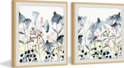 Happy Garden Diptych Framed Art Prints, Set Of 2-Kirkland's Home Clearance