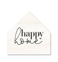 Happy Home House Shaped Canvas Art Print-Kirkland's Home Discount