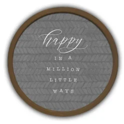 Happy In A Million Ways Round Framed Plaque-Kirkland's Home Best Sale